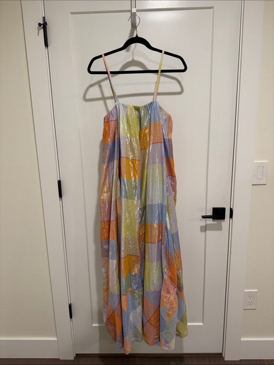 Pilcro Dresses & Skirts - Pilcro Anthropologie metallic plaid maxi